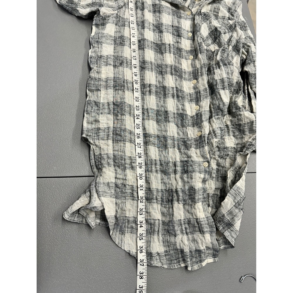 easel plaid shirt tunic oversized button down women's size M - Picture 6 of 6